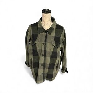 Lucky Brand Women's Checkered Utility Jacket XL